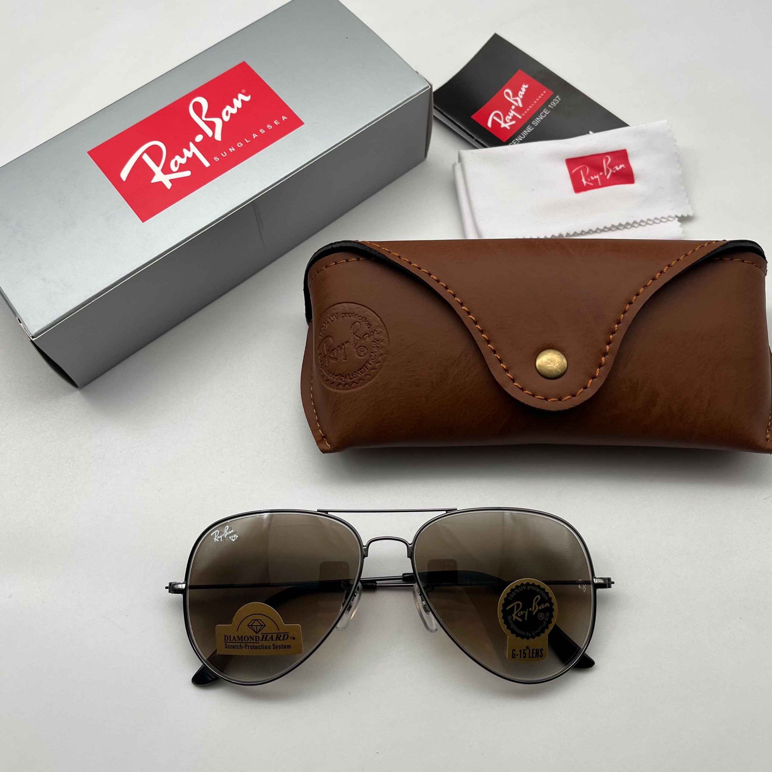 عینک آفتابی ریبن خلبانی مدل ray ban rb3026