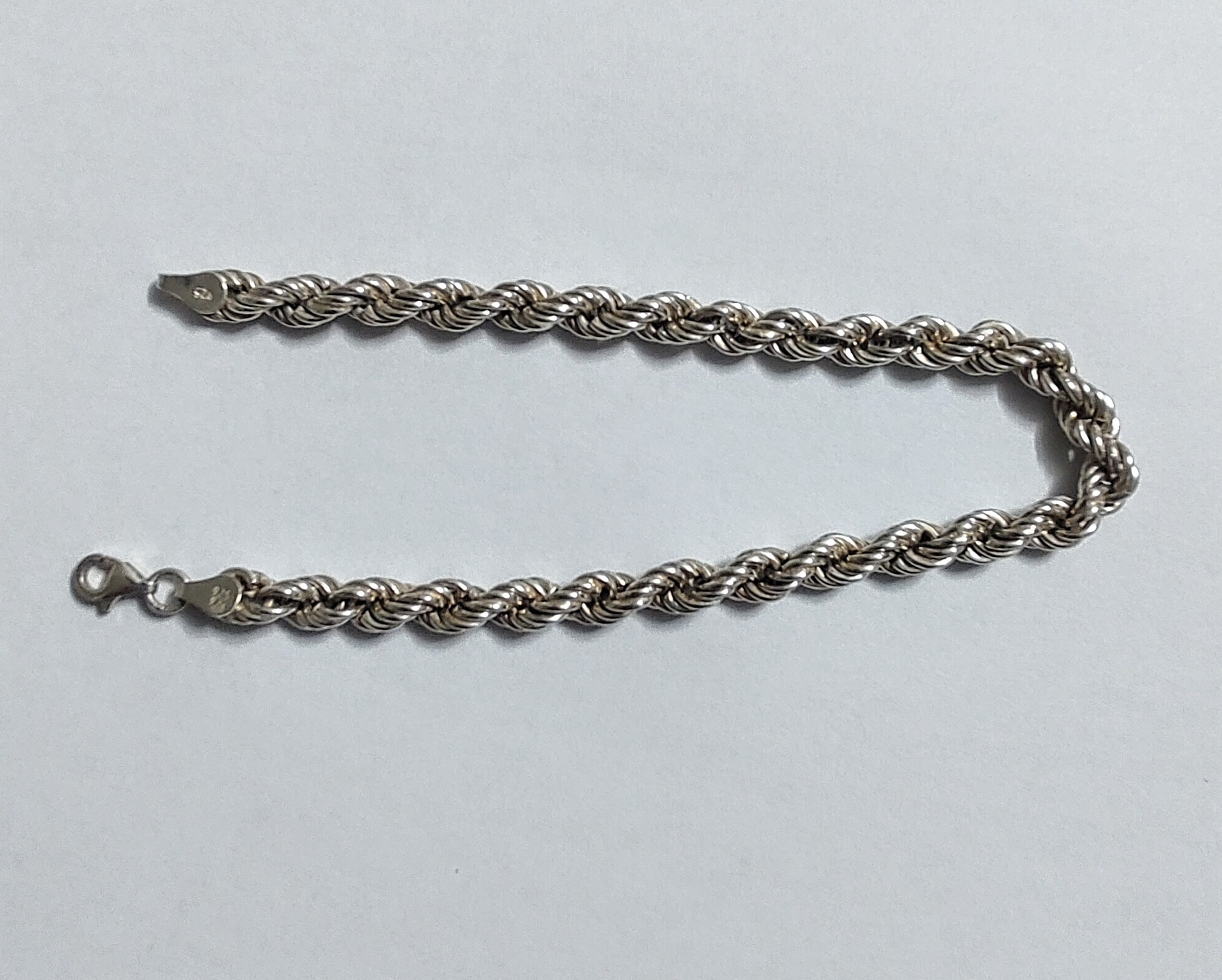 دستبند نقره 20 سانتی وزن 6/77 گرم