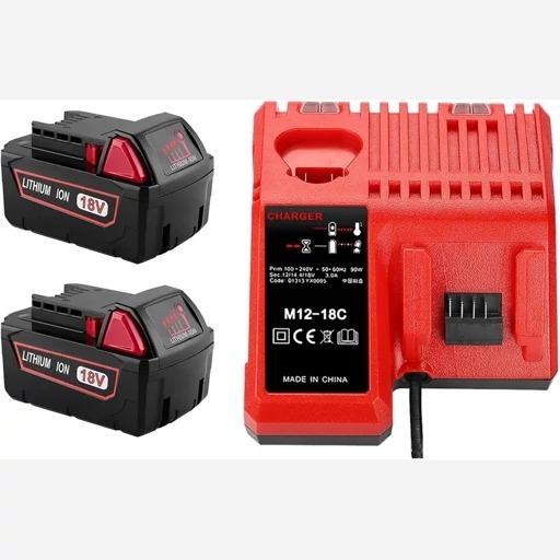 باتری میلواکی وشارژر 18ولت 5آمپر اورجینال