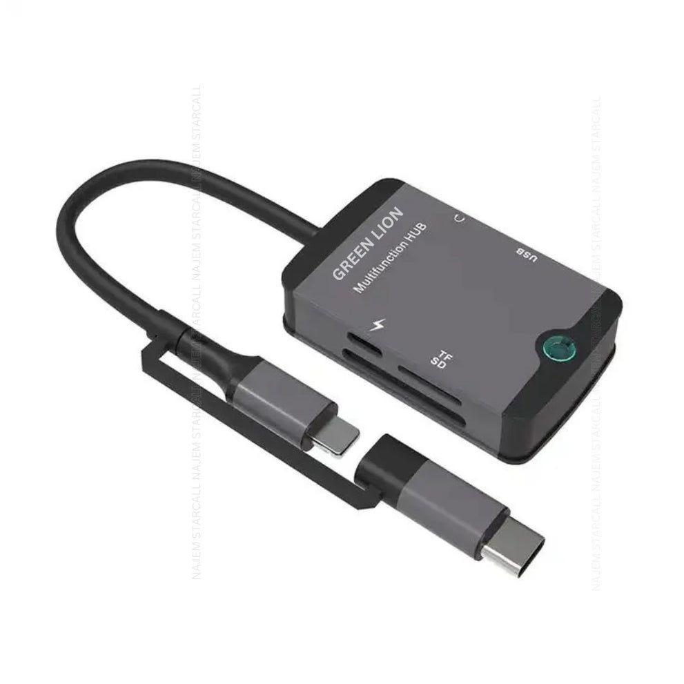 هاب 5 پورت USB-C/Lightning گرین لاین