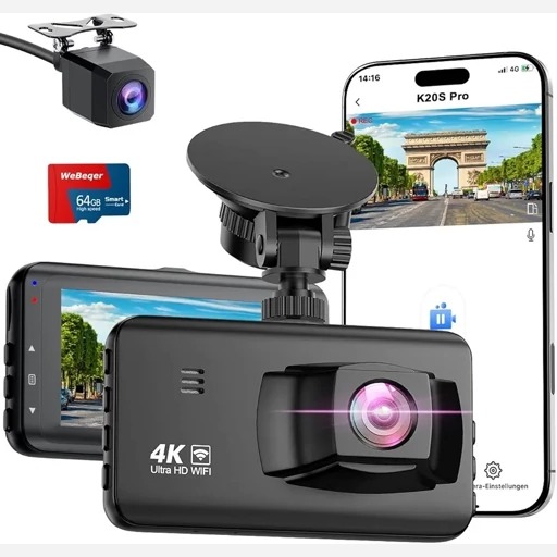 دوربین ثبت وقایع 4k وایفا. تایم لپس رم 64گیگ