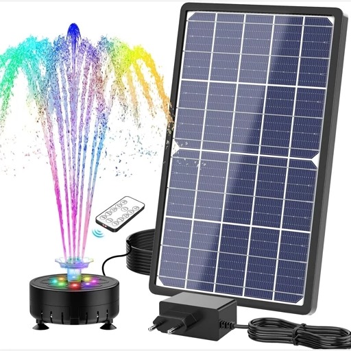 فواره ابنمای LED خورشیدی و برق مستقیم پنل بزرگ
