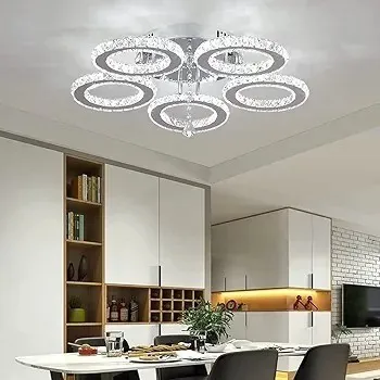 لوستر کریستالی LED رنگ سفید خنک 50 واتی کم