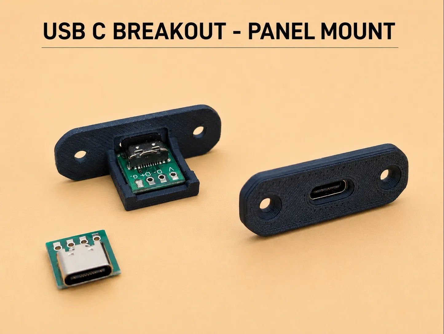 پنل USB-C برای نصب روی قاب
