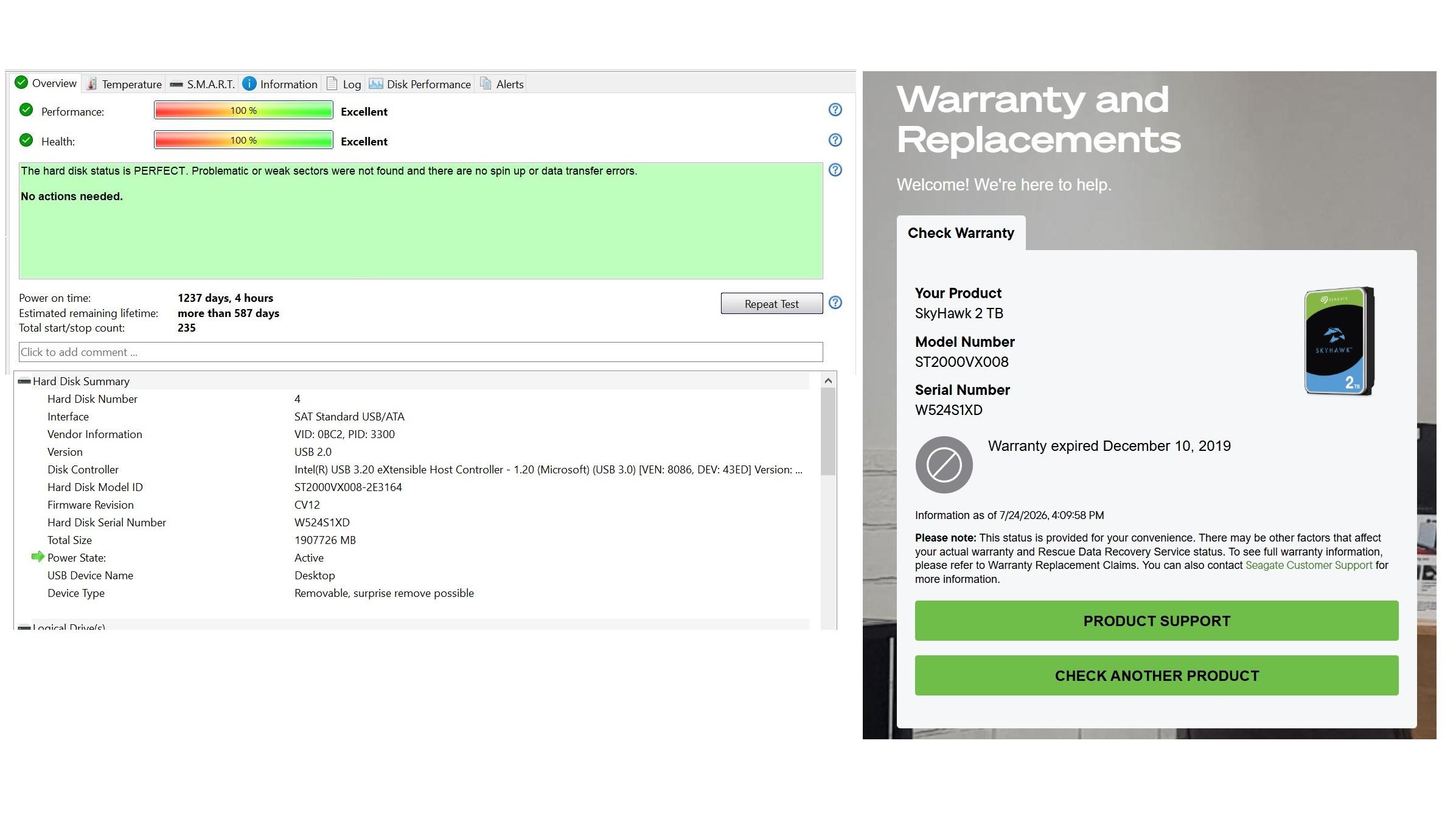 هارد دیسک Seagate SkyHawk 2TB