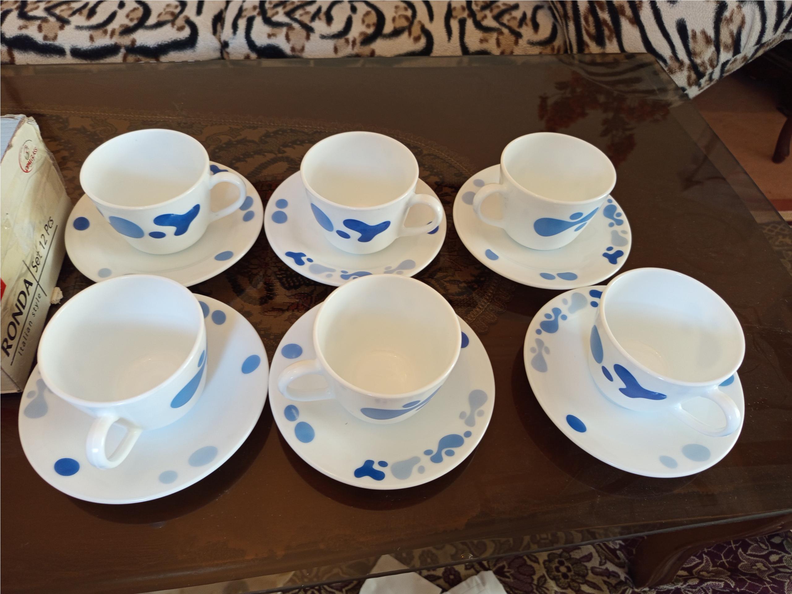 یک دست کامل فنجان و نعلبکی آرکوپال