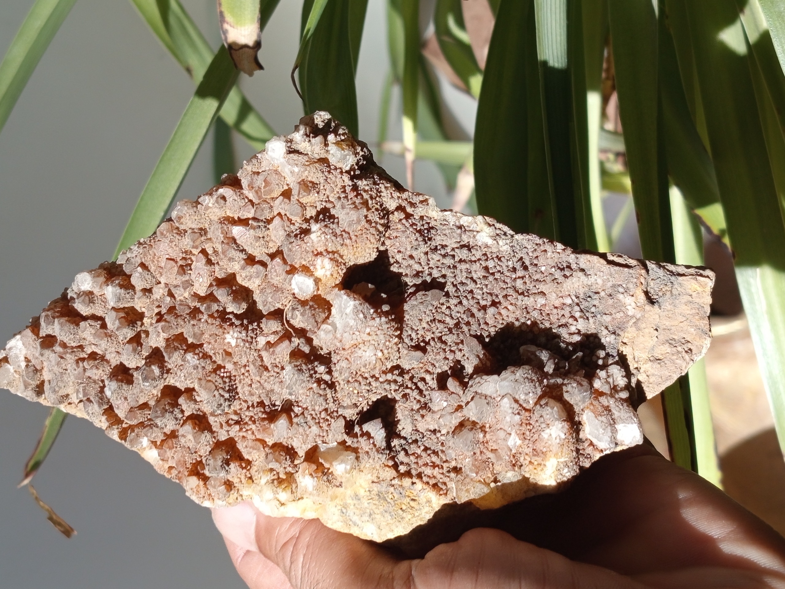 یک قطعه سنگ راف کوارتز طبیعی قهوه رنگ