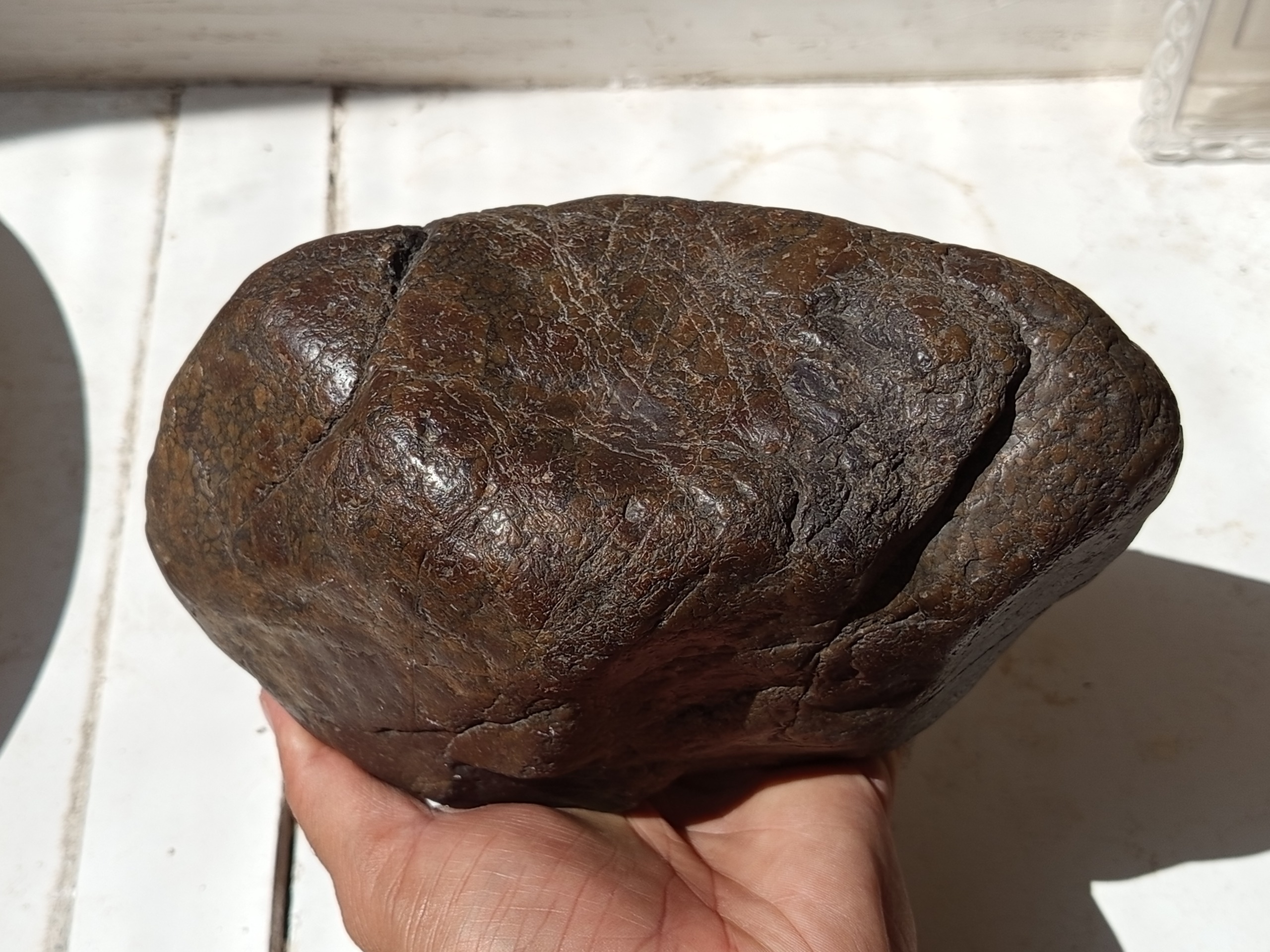 یک قطعه سنگ آهن دار ضعیف مشکوک به شهابسنگ