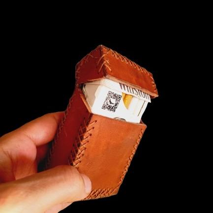 کیف چرمی دستدوز پاکت سیگار وینستون