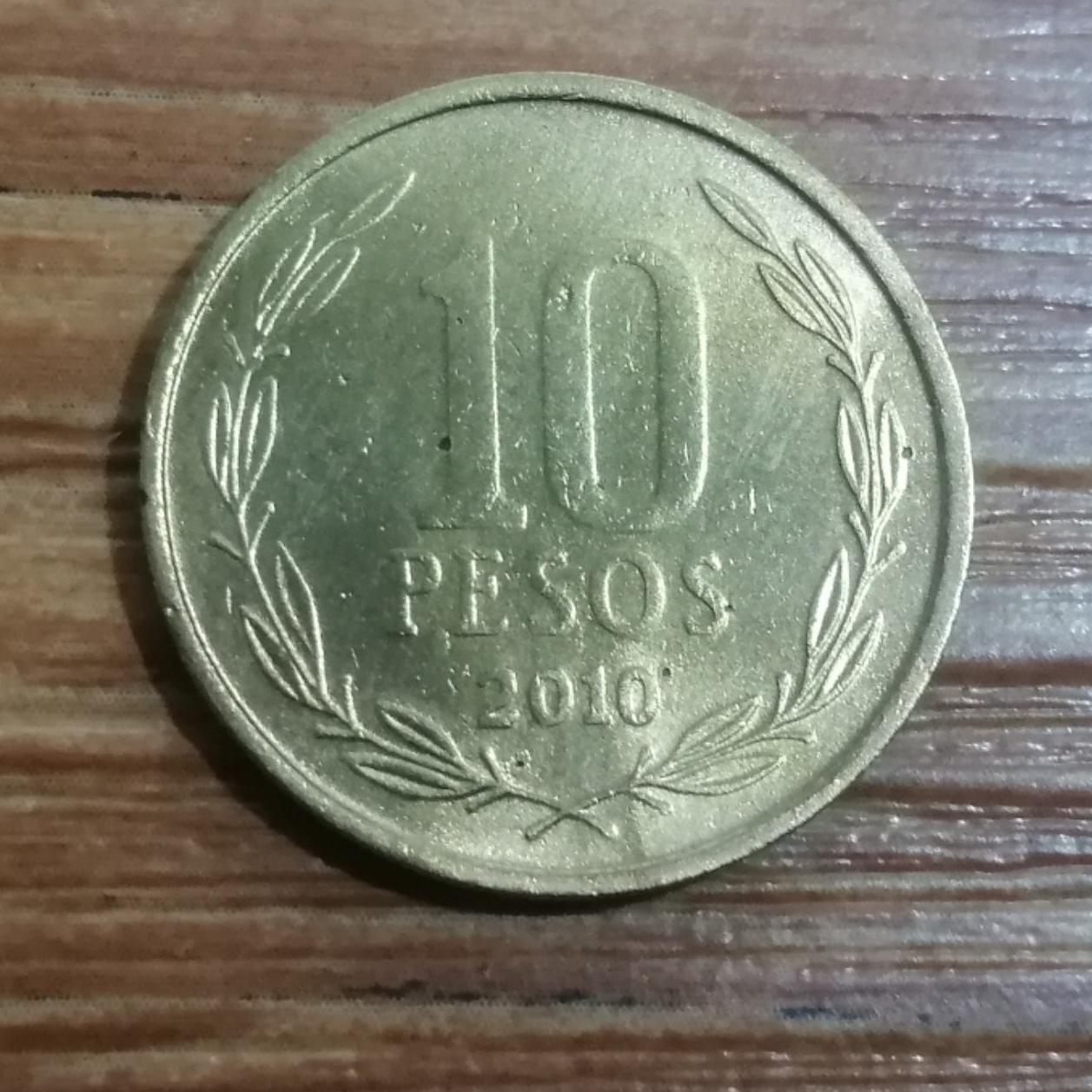 10 پزو شیلی 2010 کد 3988