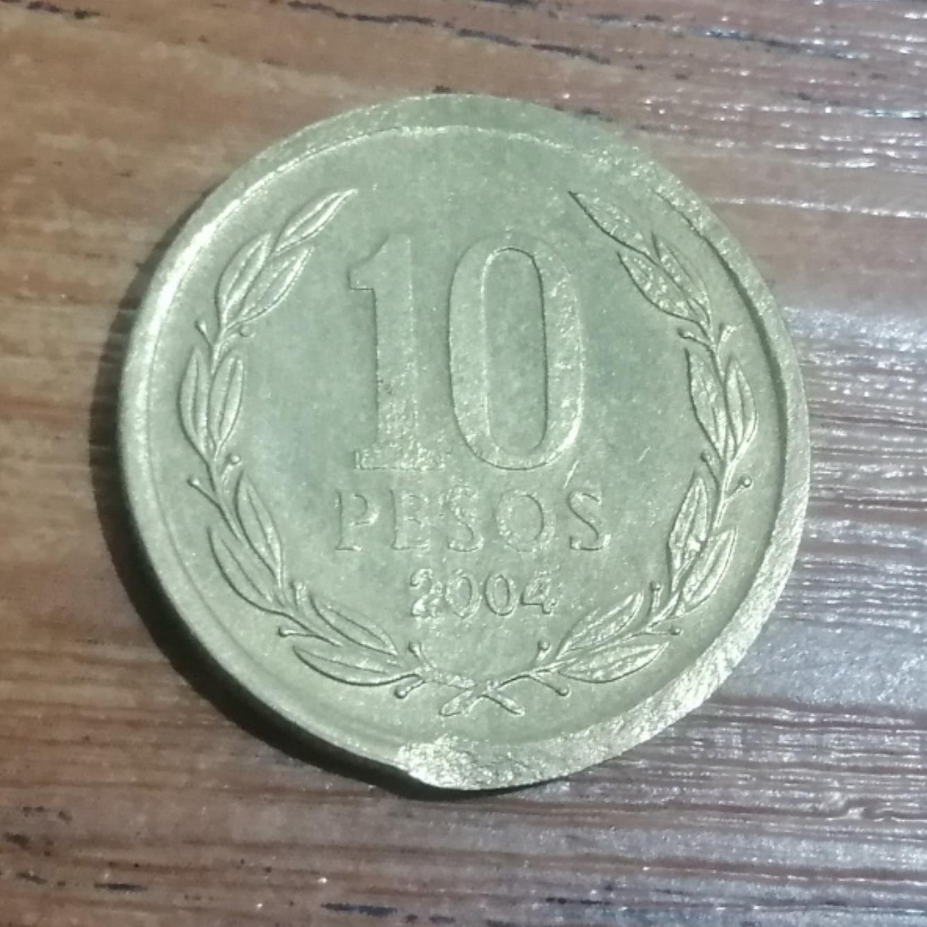 10 پزو شیلی 2004 کد 3991