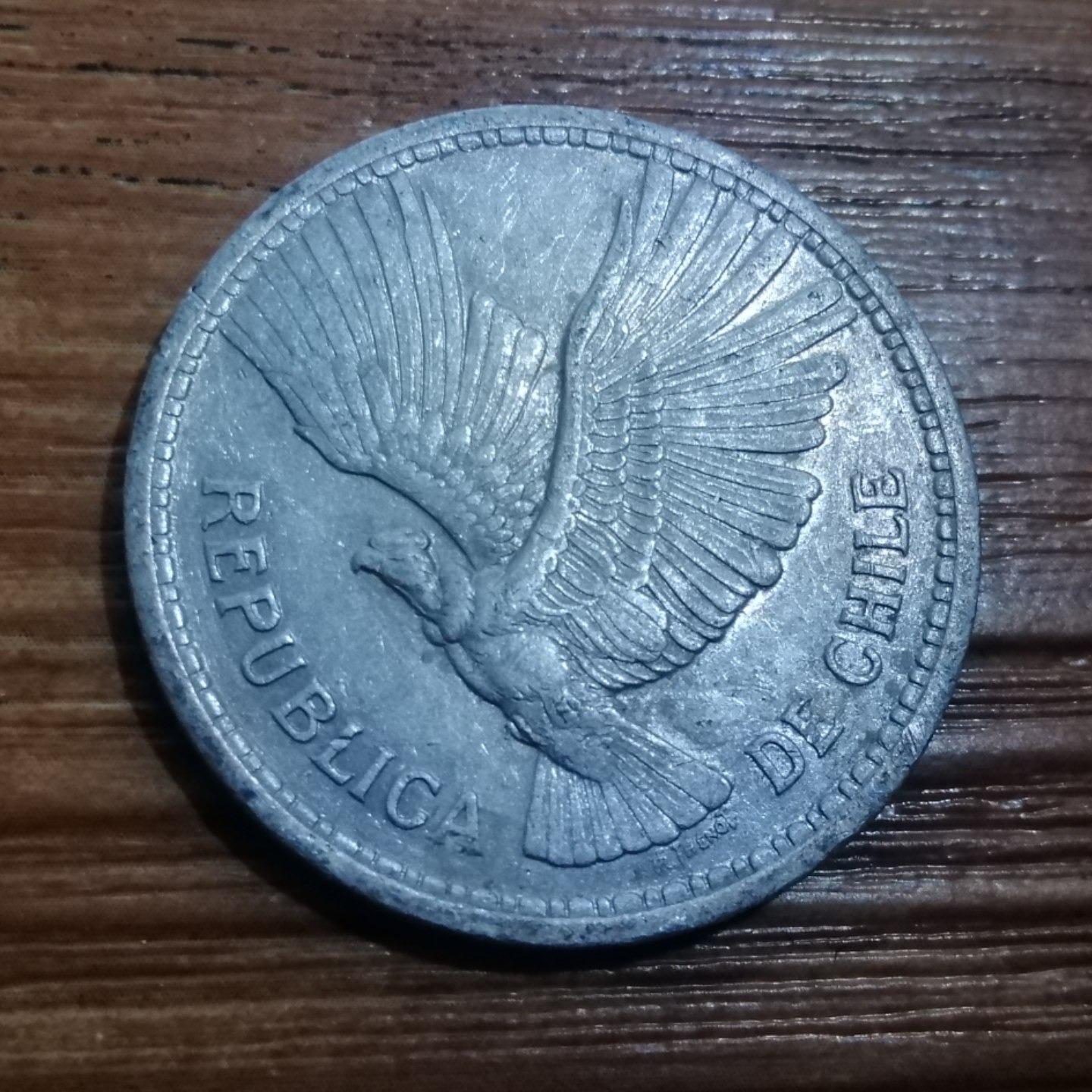 10 پزو 1 کندور شیلی 1958 کد 3998