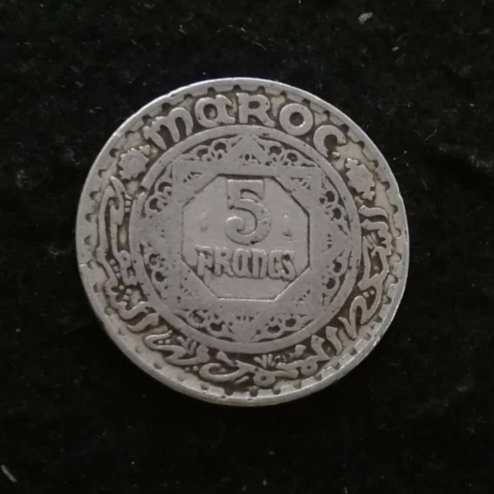5 فرانک مراکش ( مغرب ) 1951 - 1370 کد 4129