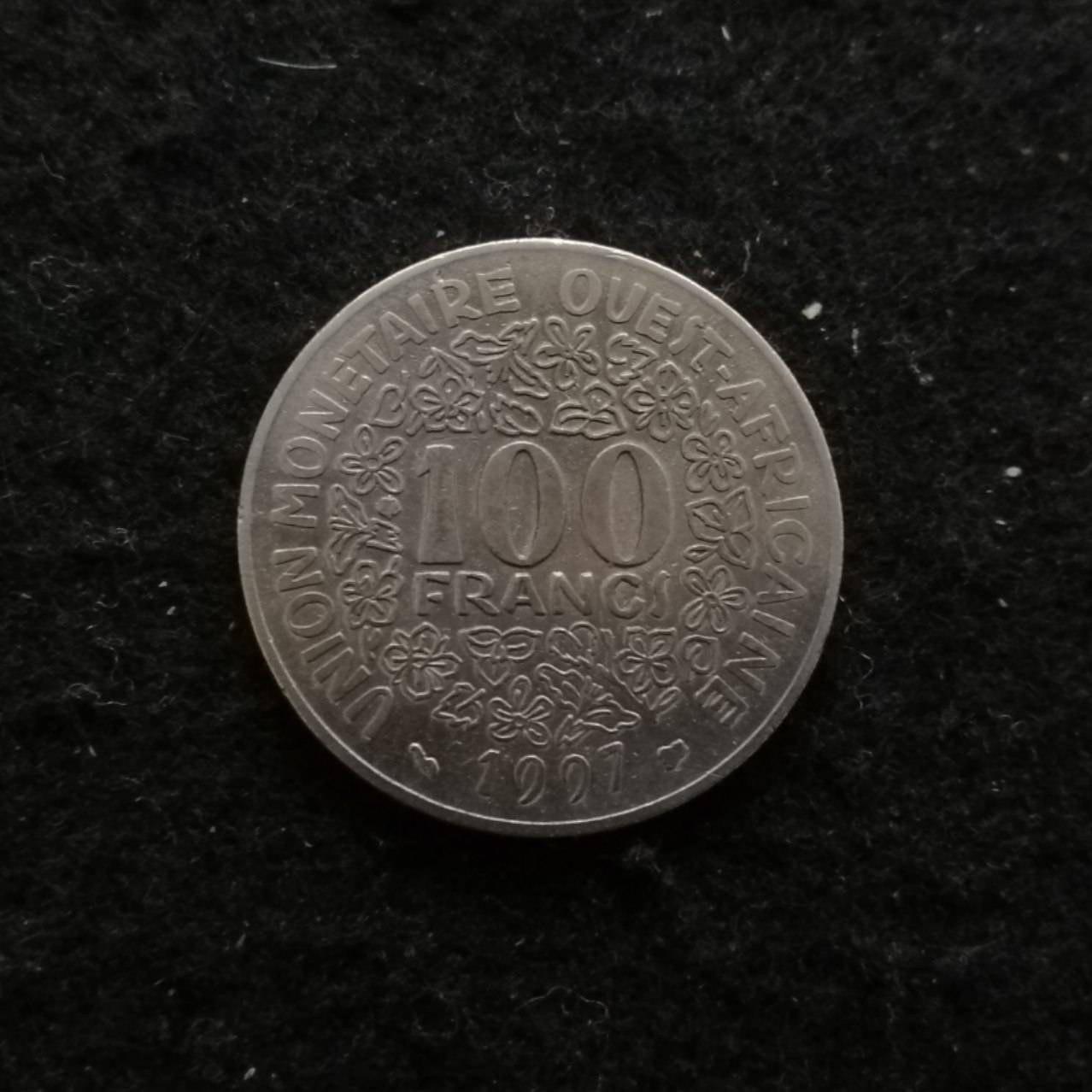 100 فرانک آفریقای غربی 1992 کد 7944