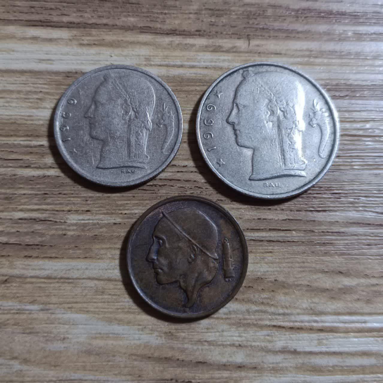 3عدد 50 سنتیم و 1 و 5 فرانک بلژیک 1969 کد 7372