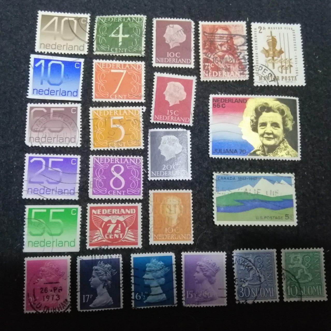  24عدد تمبر خارجی بدون تکرار  کد 8030