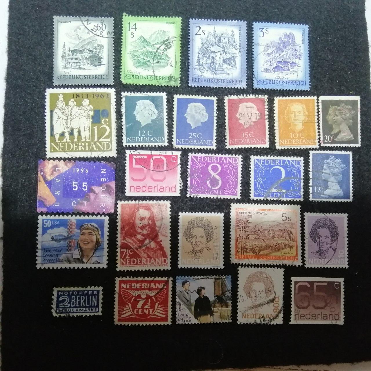  25عدد تمبر خارجی بدون تکرار  کد 8033