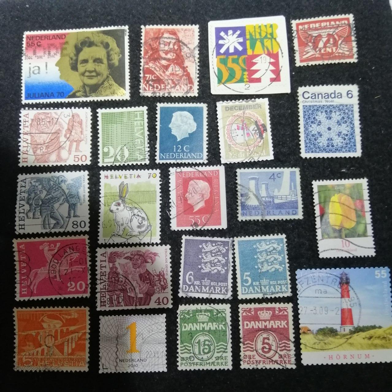  23عدد تمبر خارجی بدون تکرار  کد 8034