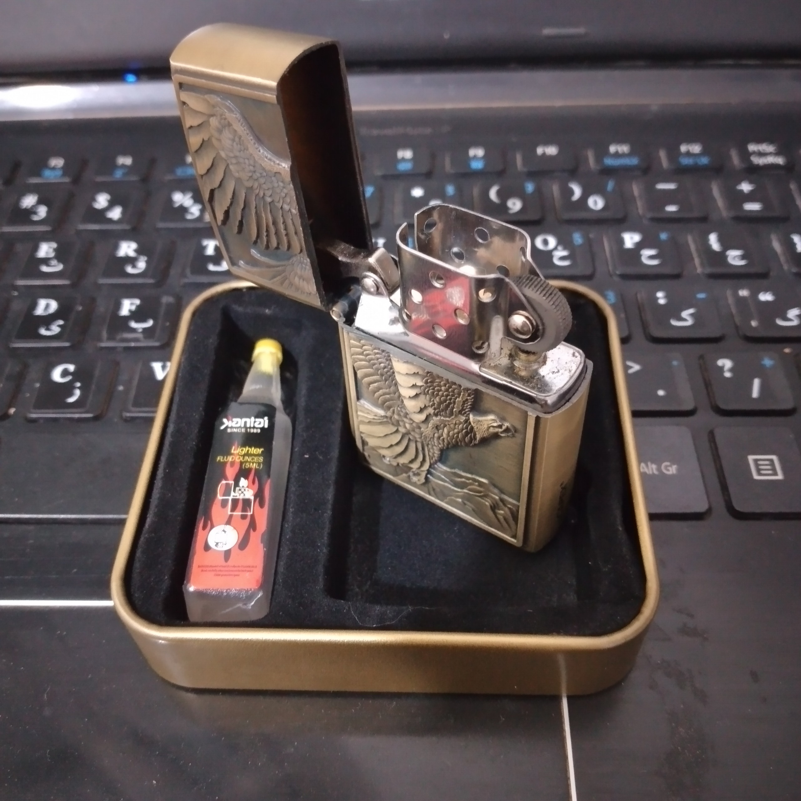 حراج فندک طرح زیپو دو تیکه برجسته