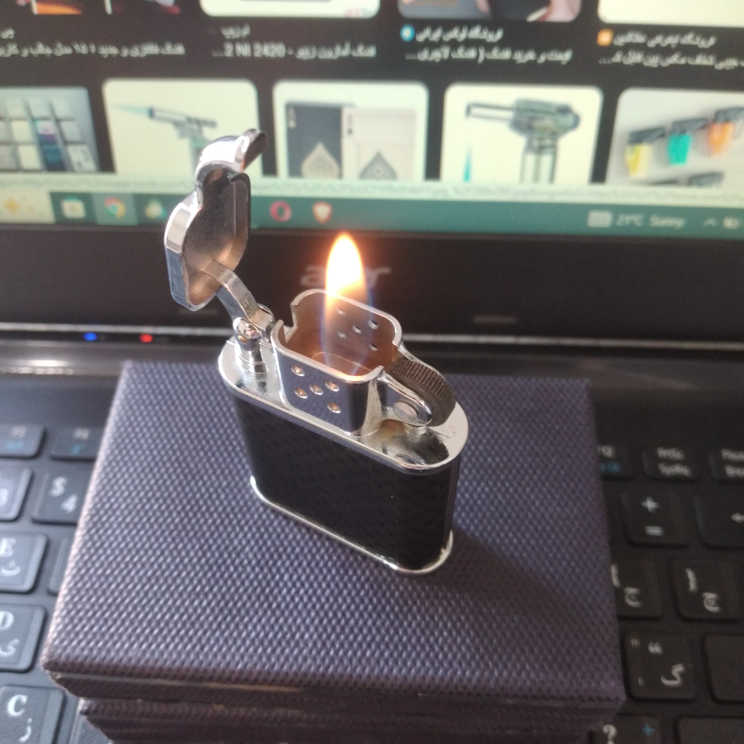 فندک چخماقی گازی همراه جعبه