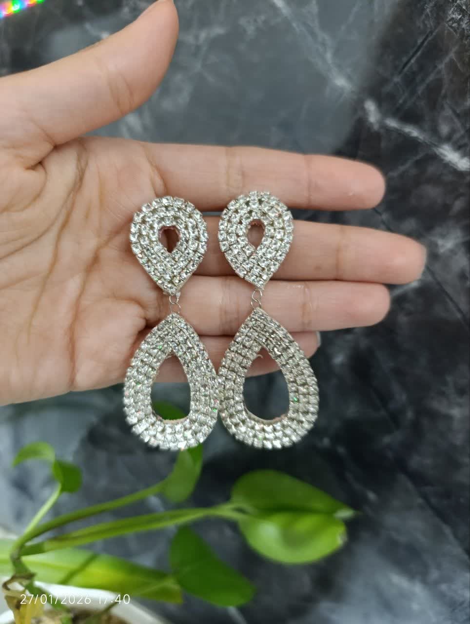 گوشواره جواهری مجلسی
