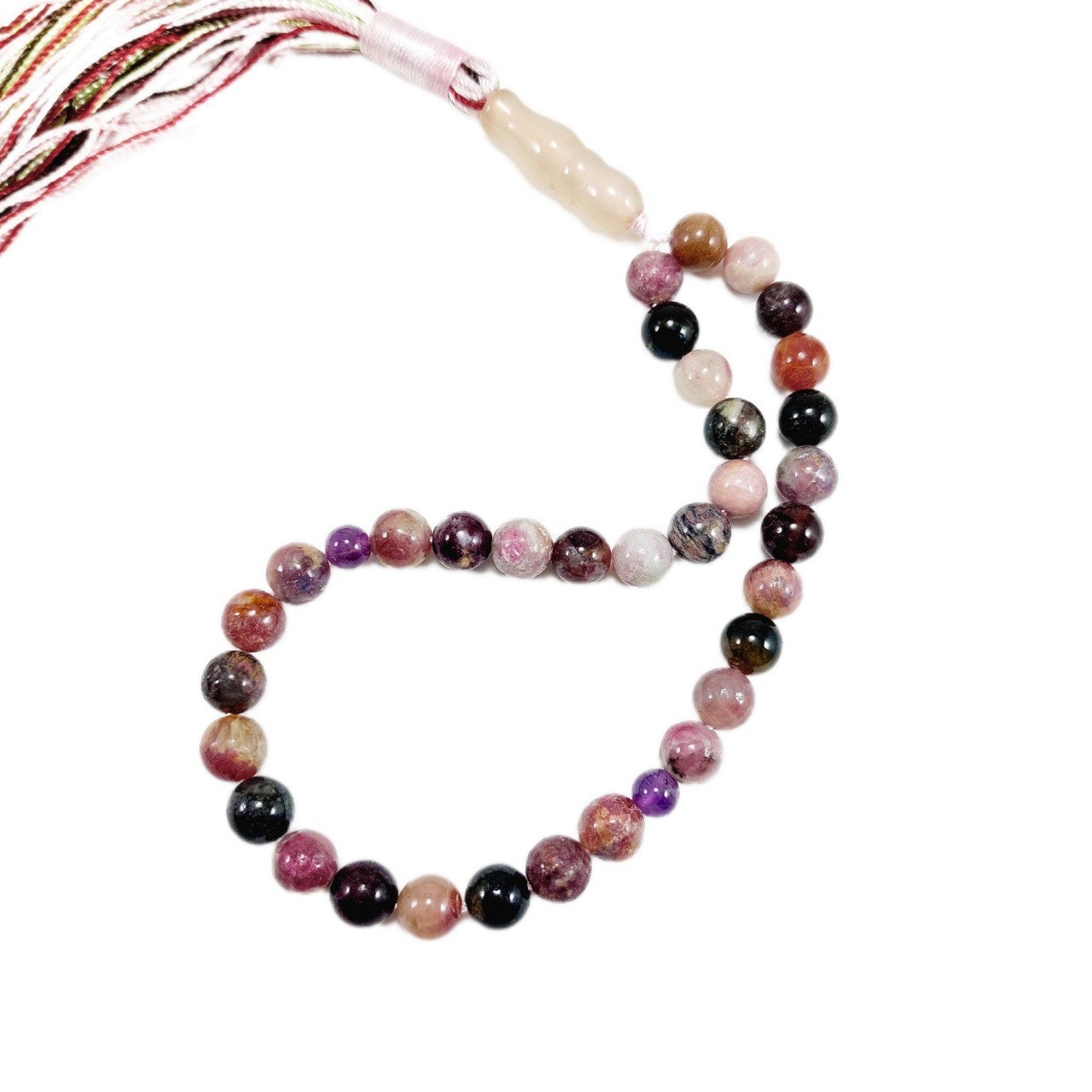 تسبیح تورمالین مولتی کالر (چند رنگ)کد Y 8710