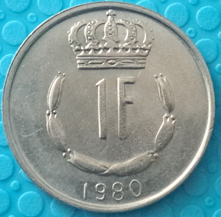 سکه 1 فرانک لوکزامبورگ سال 1980