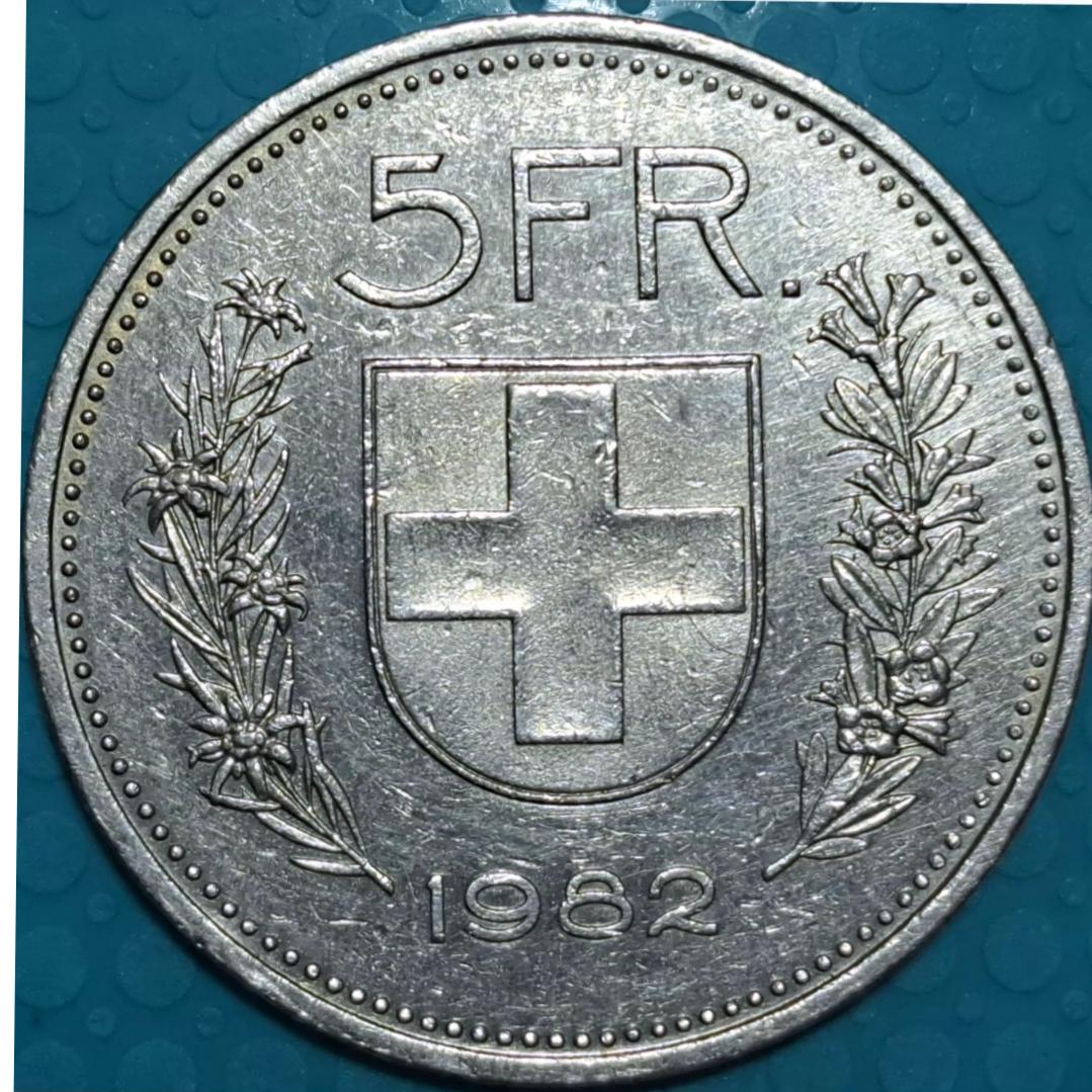 سکه 5 فرانک سوییس سال 1982