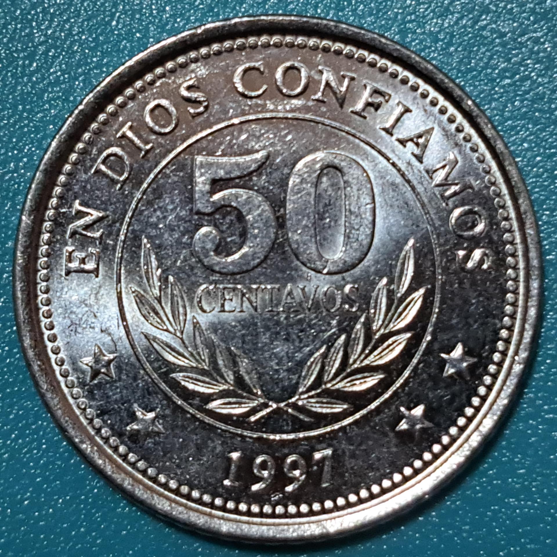 سکه 50 سنتاوو نیکاراگویه سال 1997