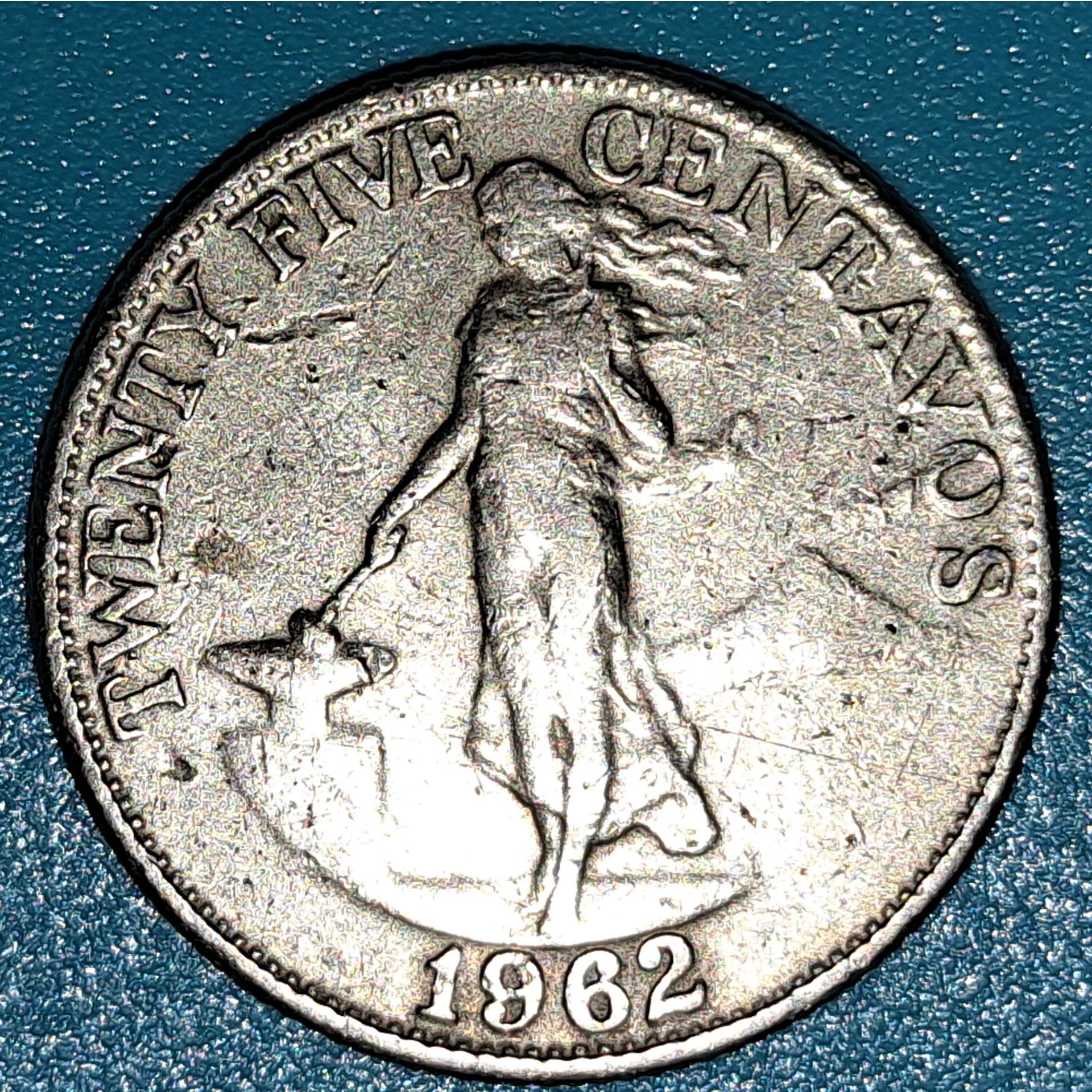 سکه 25 سنتاوو فیلیپین سال 1962
