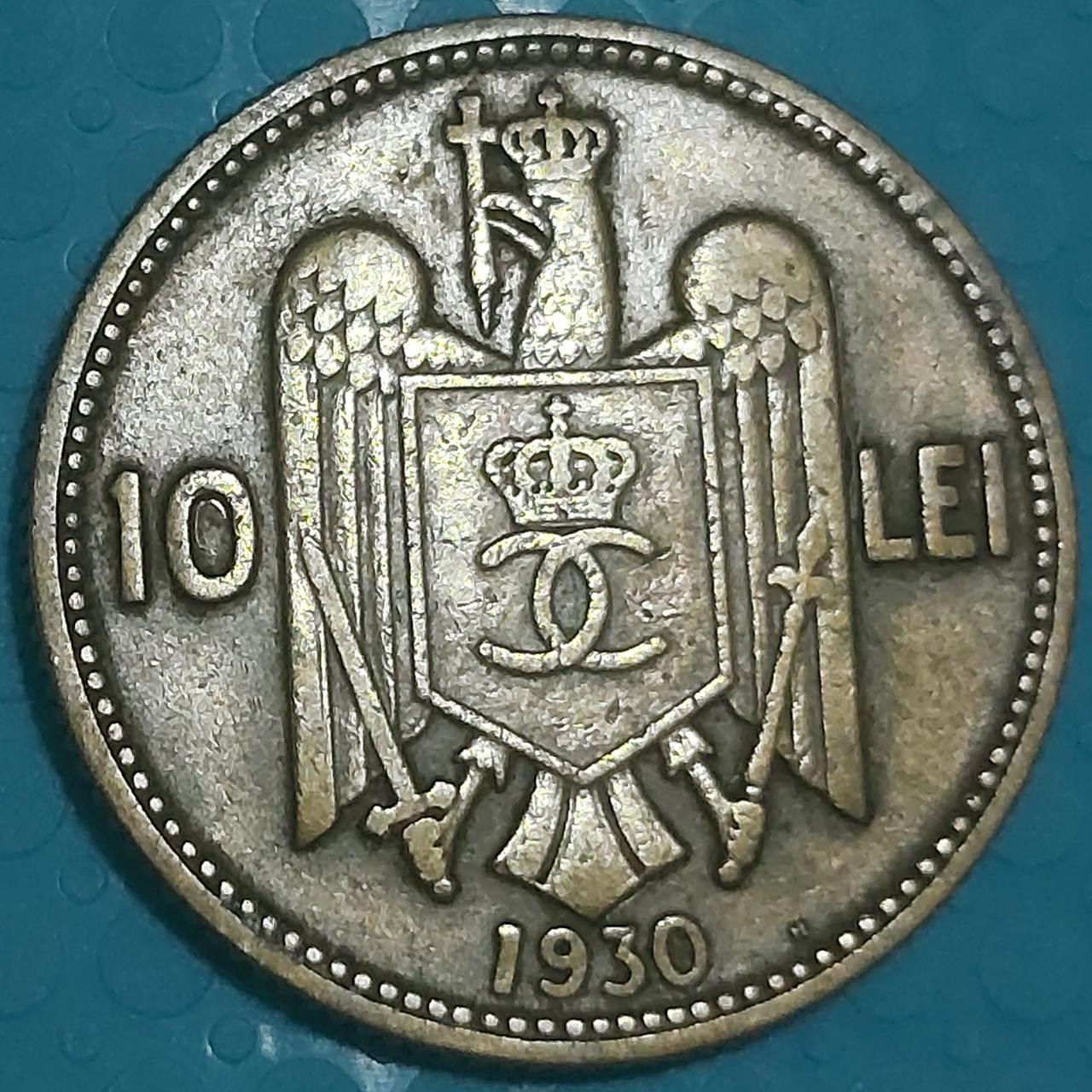 سکه 10 لی رومانی سال 1930