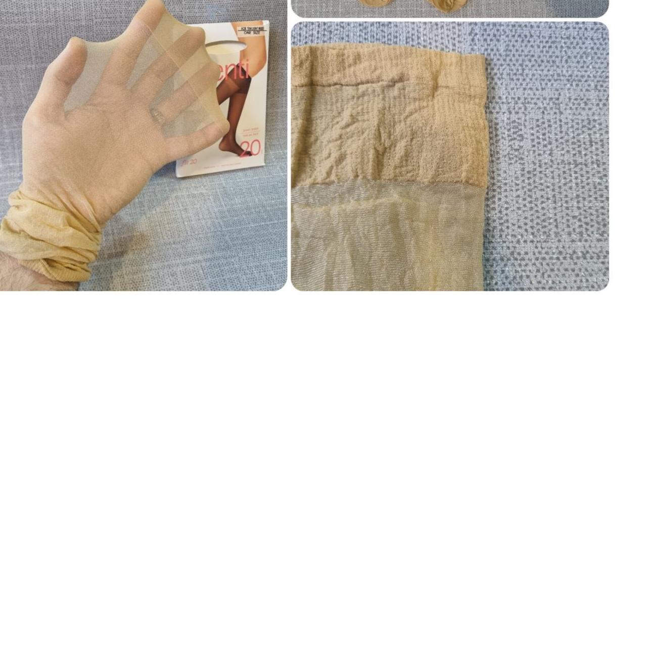 جوراب زیر زانو شیشه ای رنگ کرم