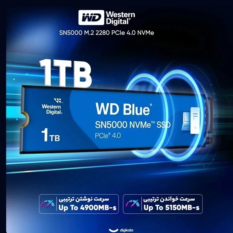 حافظه SSD اینترنال 1 ترابایت وسترن دیجیتال