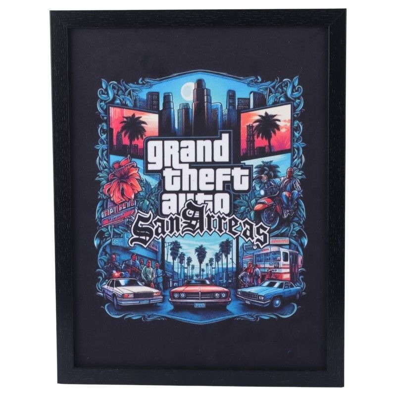 تابلو شاسی طرح GTA V سایز 40×30
