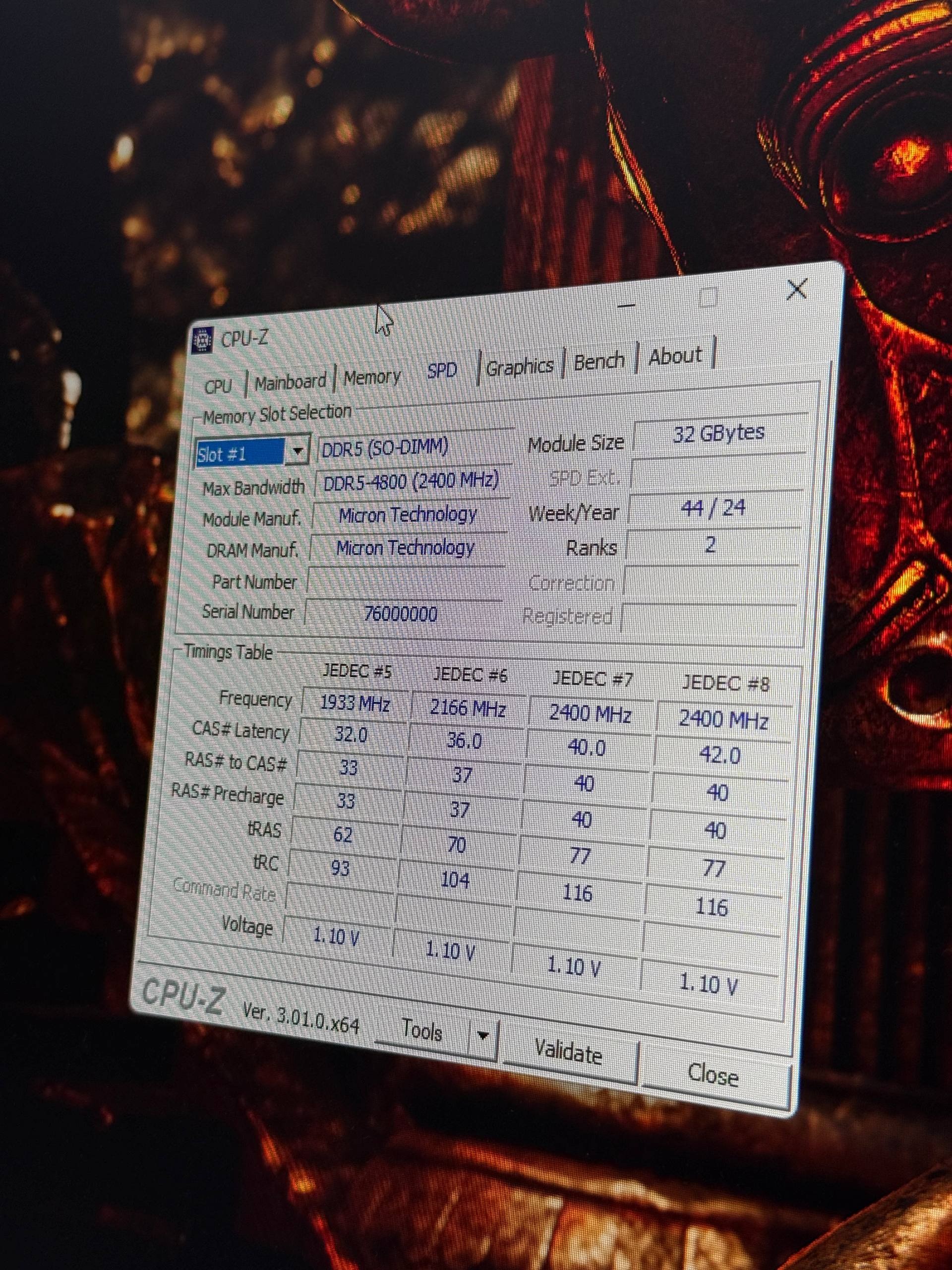 رم 32GB لپ تاپ DDR5 (توضیحات)
