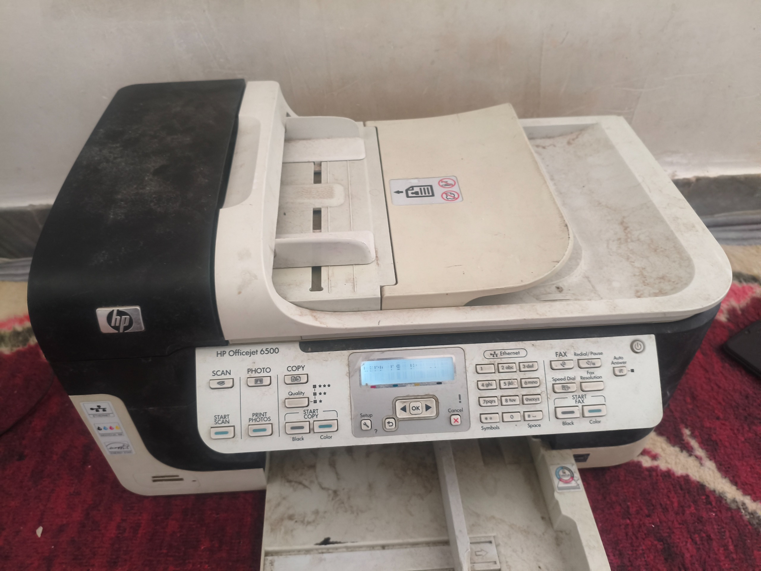 پرینتر hp 6500 روشن توضیحات خوانده شود
