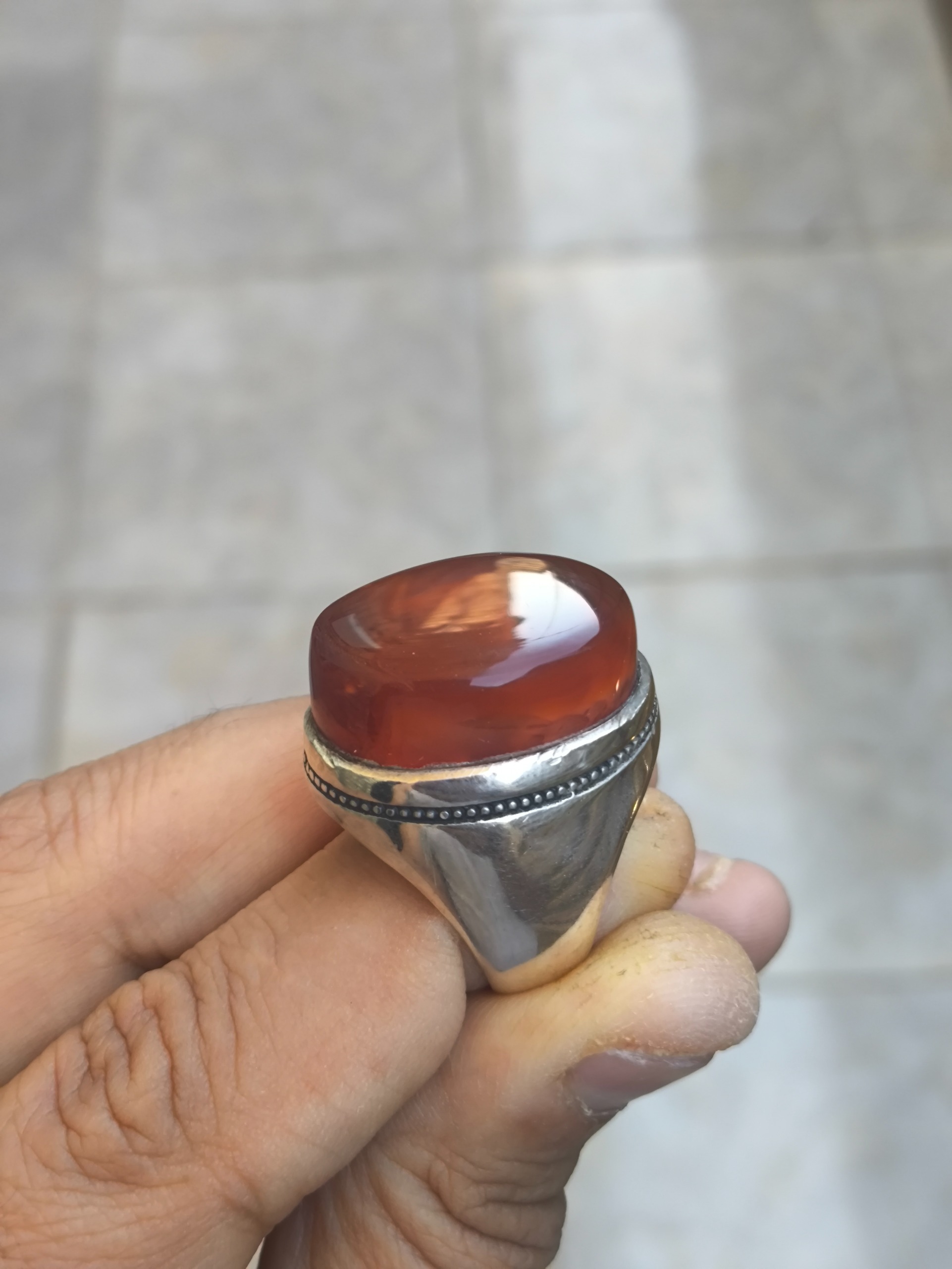 انگشتر کلکسیونی با سنگ یمن
