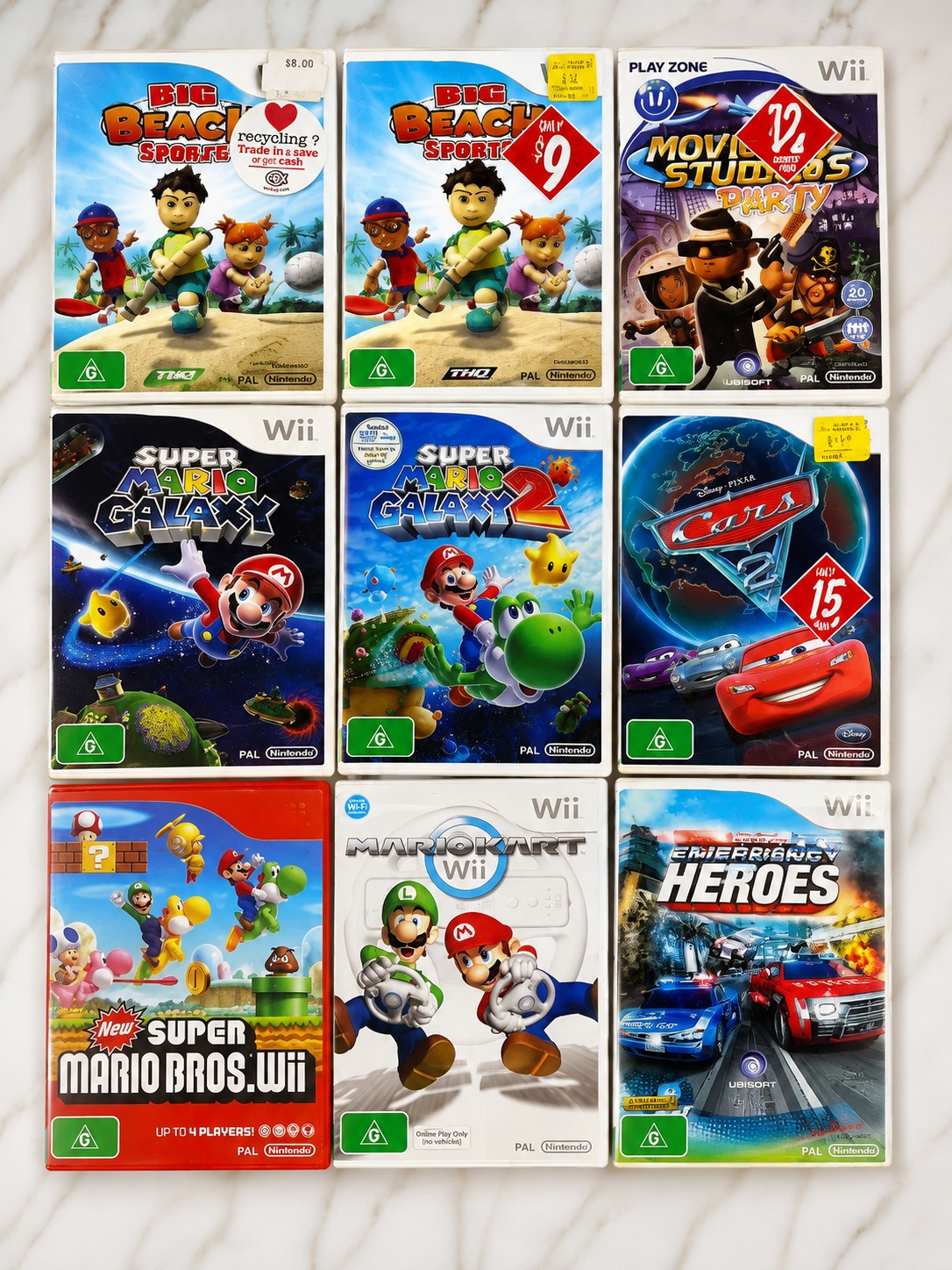 مزایده 10عدد دیسک نیتندو وی کلکسیونیnintendo wii