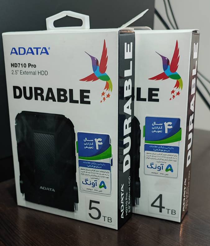2 عدد هارد 5ترا و 4 ترا Adata با هم