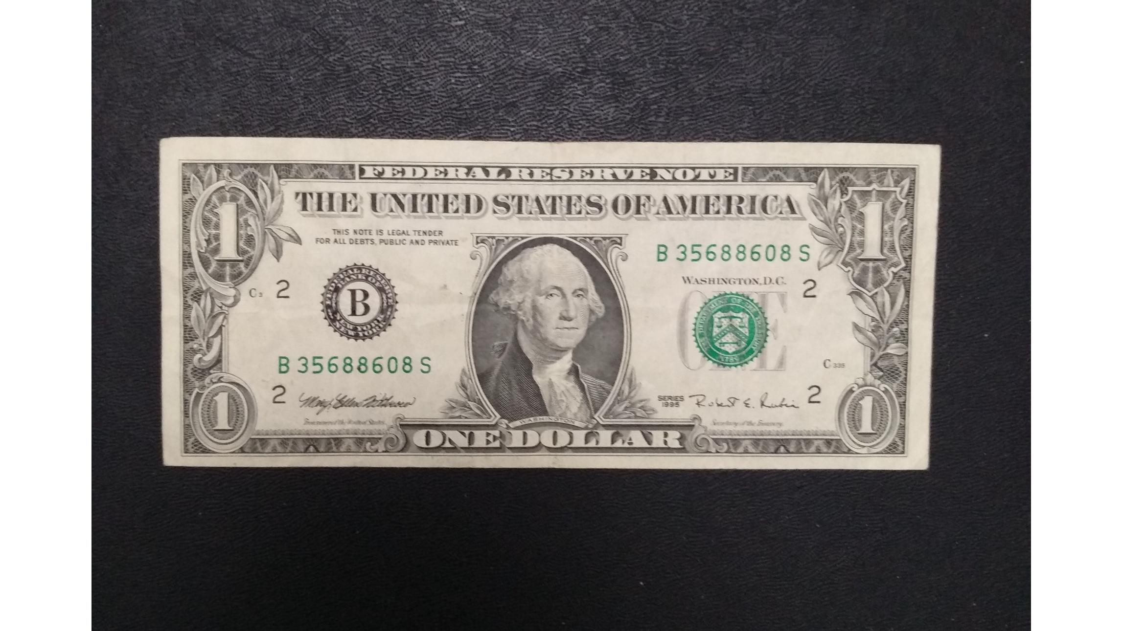 اسکناس 1 دلاری فوق العاده کمیاب 1995 میلادی