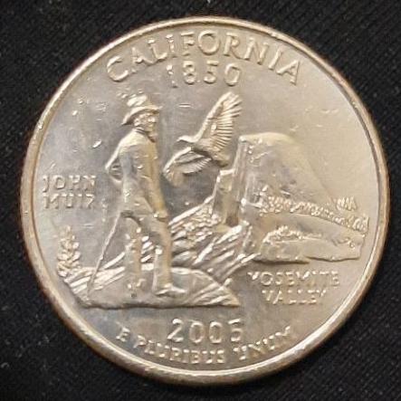سکه25سنت یادبودی امریکا ایالتی کالیفورنیا 2005P