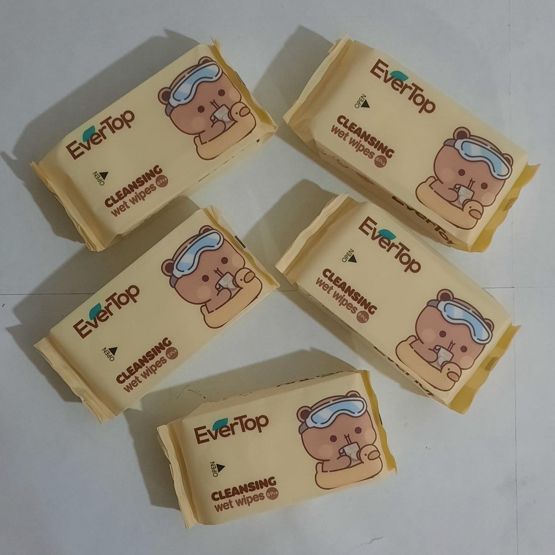 دستمال مرطوب مینی بسته 8 عددی باکیفیت
