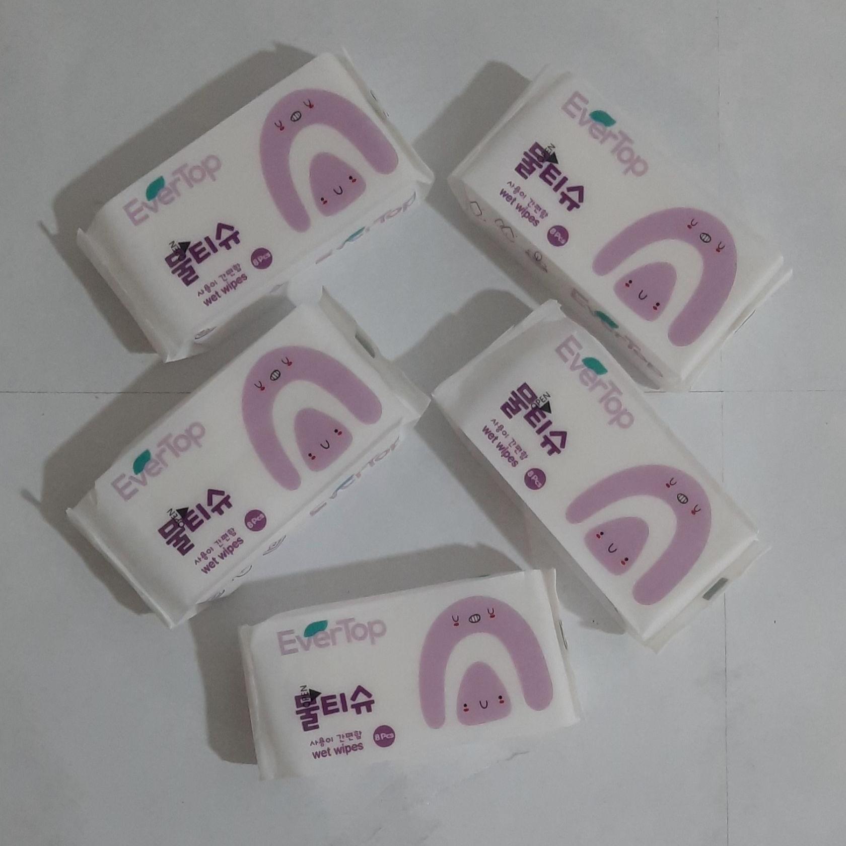 5بسته دستمال مرطوب مینی بسته 8 عددی باکیفیت