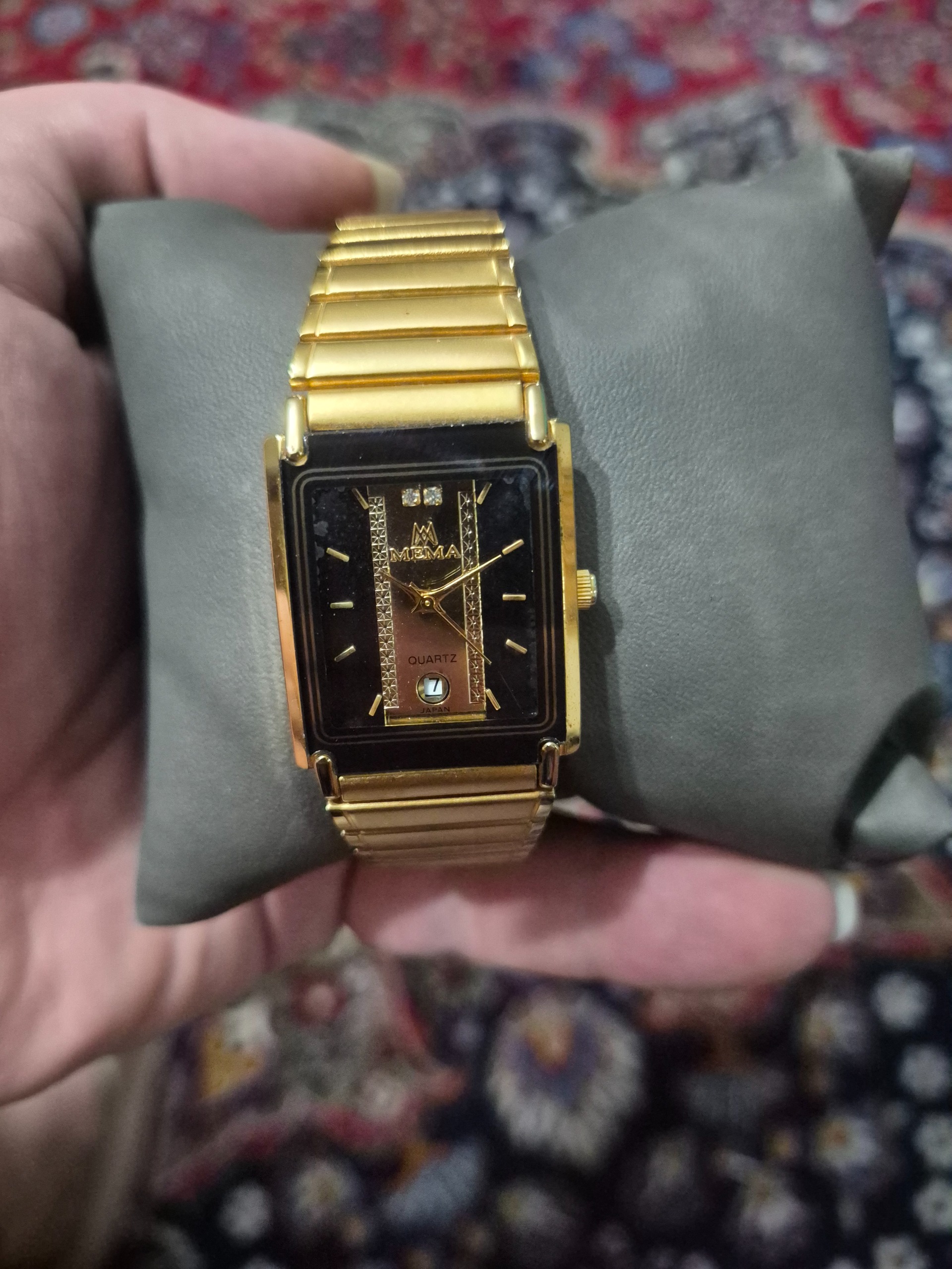ساعت Mema ژاپنی روکش طلای 22 عیار