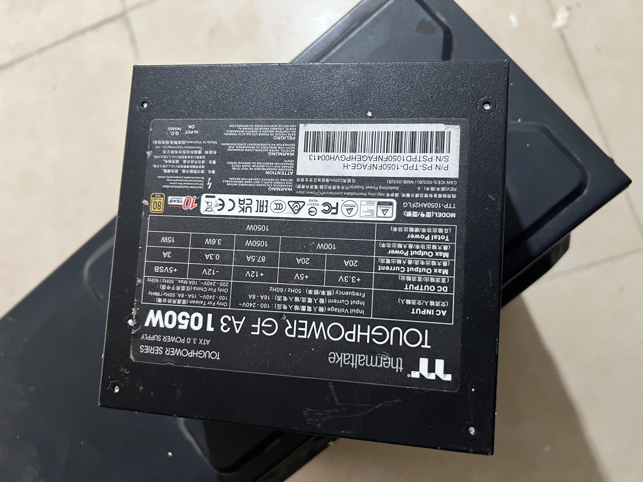 پاور ترمالتک فول ماژولار 1050 وات بدون کابل مشکی