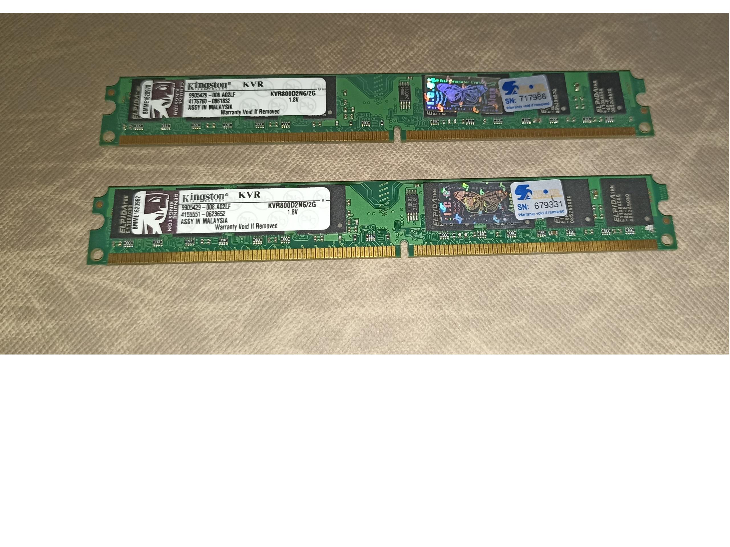 رم 2 گیگ DDR2 800mhz کینگستون