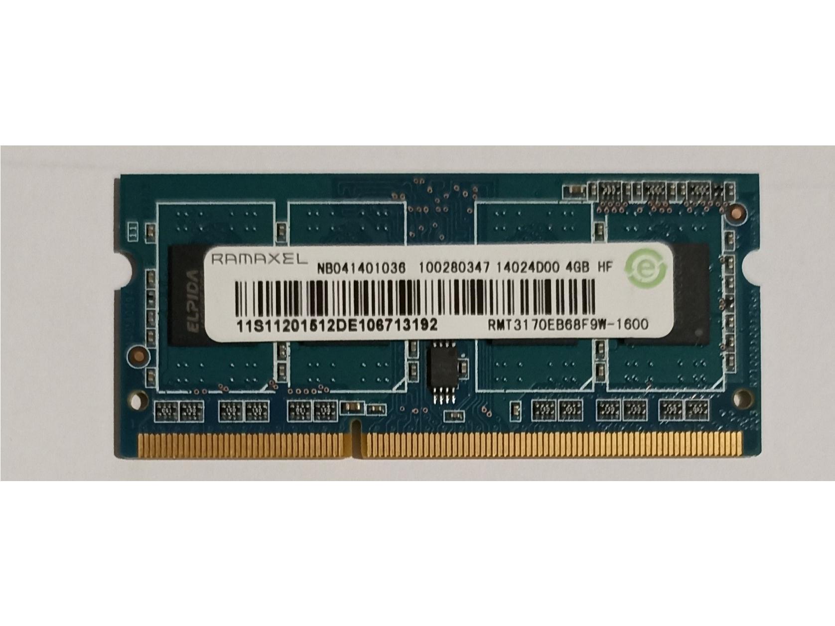 رم DDR3L 4GB 12800(1600) برند ramaxel