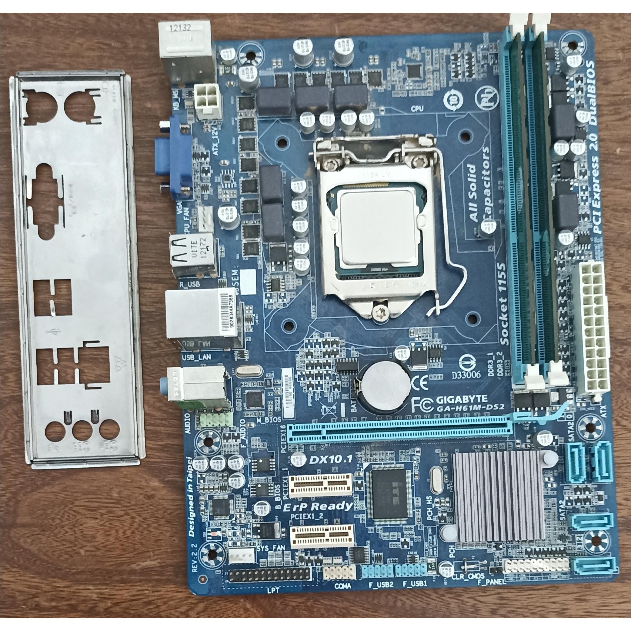 باندل GIGA H61 با رم 8GB و cpu و پنل