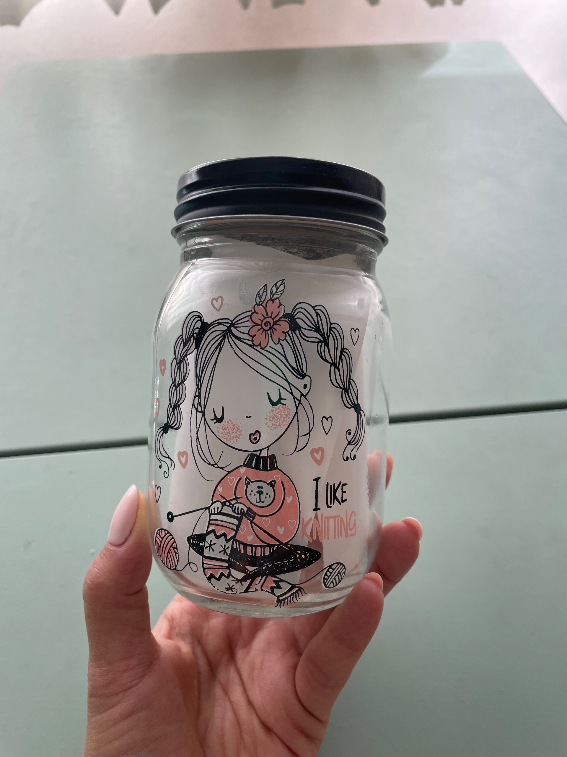 بانکه شیشه ای طرح دختر