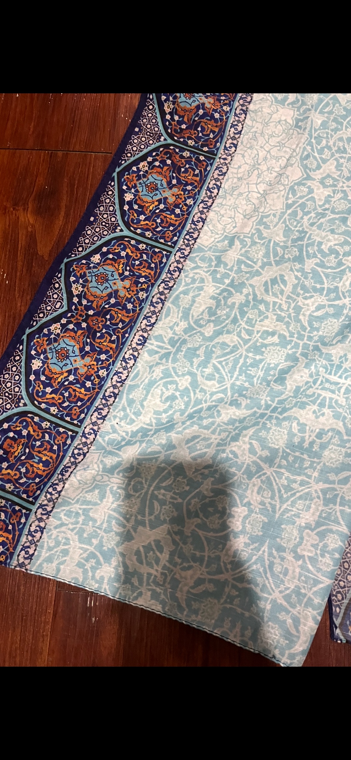شال تابستانه سنتی ابی